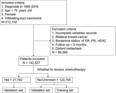 Evaluation of outcome of chemotherapy for breast cancer patients older than 70 years: A SEER-based study
